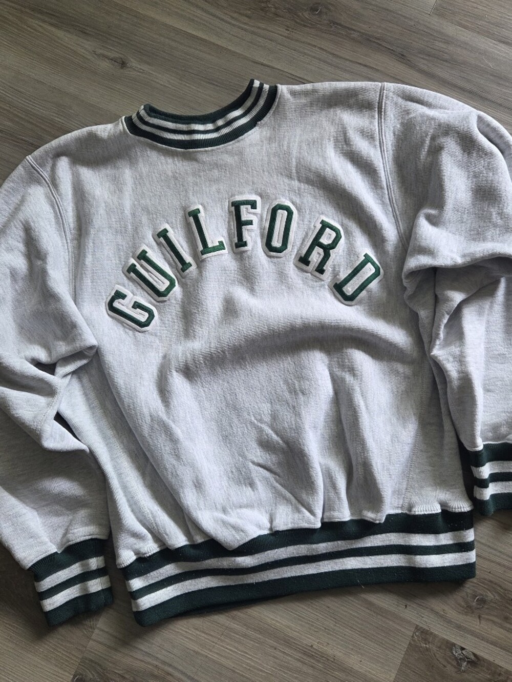 RARE VTG Guilford College Quakers Crewneck Sweatshirt 90s USA Size XL Mt Spokane